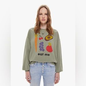 Mother Denim The Drop Square Sweater - Eat Me